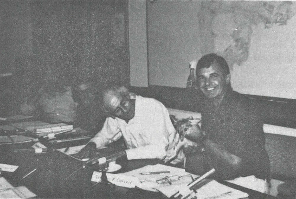 Senator Paul Calvert holding a bilby tabled by Officers of the Conservation Commission of the Northern Territory at the Alice Springs hearing of the Select Committee on Animal Welfare inquiry into feral animals in the Northern Territory, 22 November 1990.
