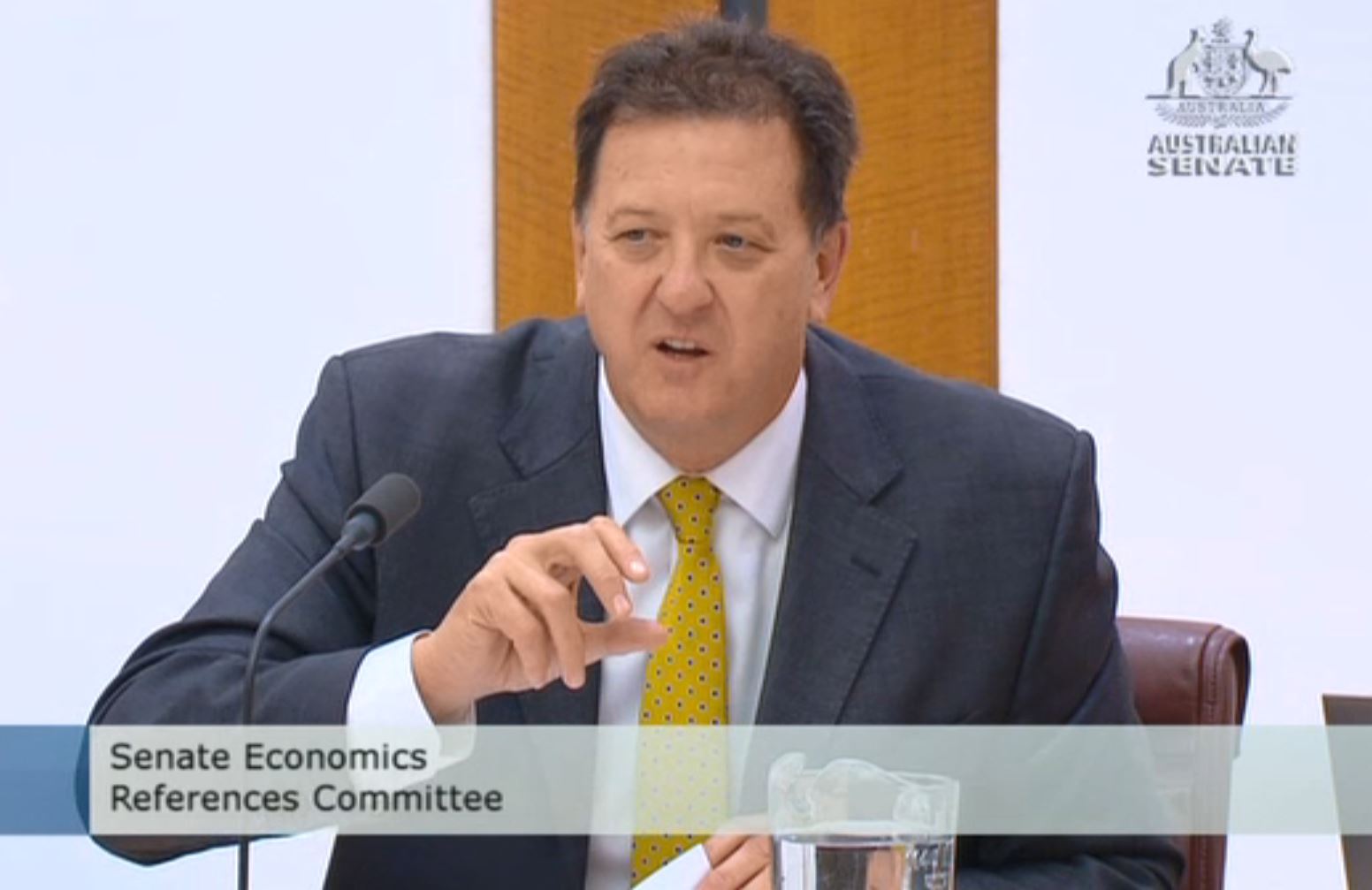 Committee chair Senator Mark Bishop