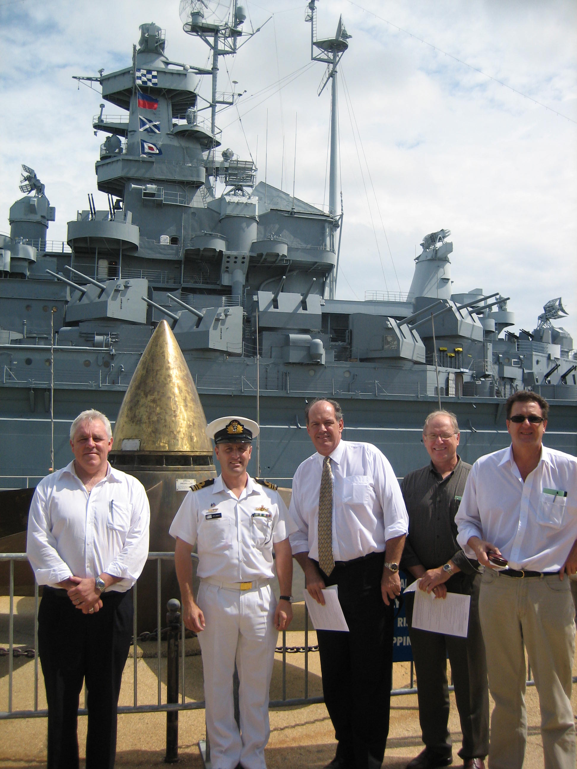 \x3cp\x3eDelegation to the United States, 20 September 2006. L-R: Senator Steve Hutchins, LCDR Peter Mingay (Specialist Marine Engineer), Senator David Johnston, Jim Gledhill (Defence Materiel Attache) and Senator Mark Bishop.\x3c/p\x3e