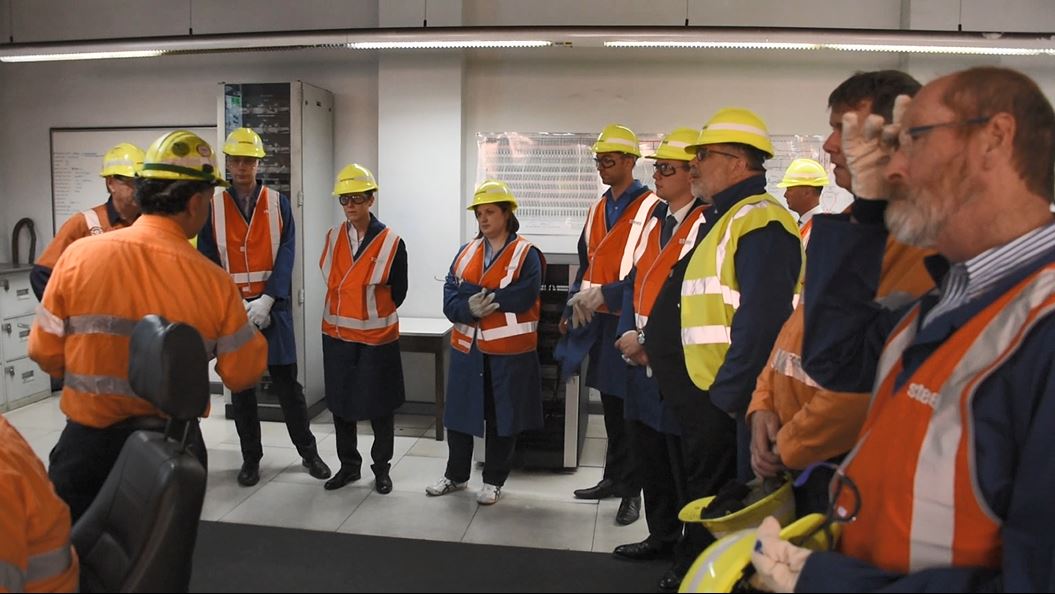 \x3cp\x3eSteelworks employees speaking with members of the Economics References Committee on 5 April 2016 during a site visit of the Whyalla steelworks. Includes Senators Robert Simms and Kim Carr. Video still courtesy of GFG Alliance.\x3c/p\x3e