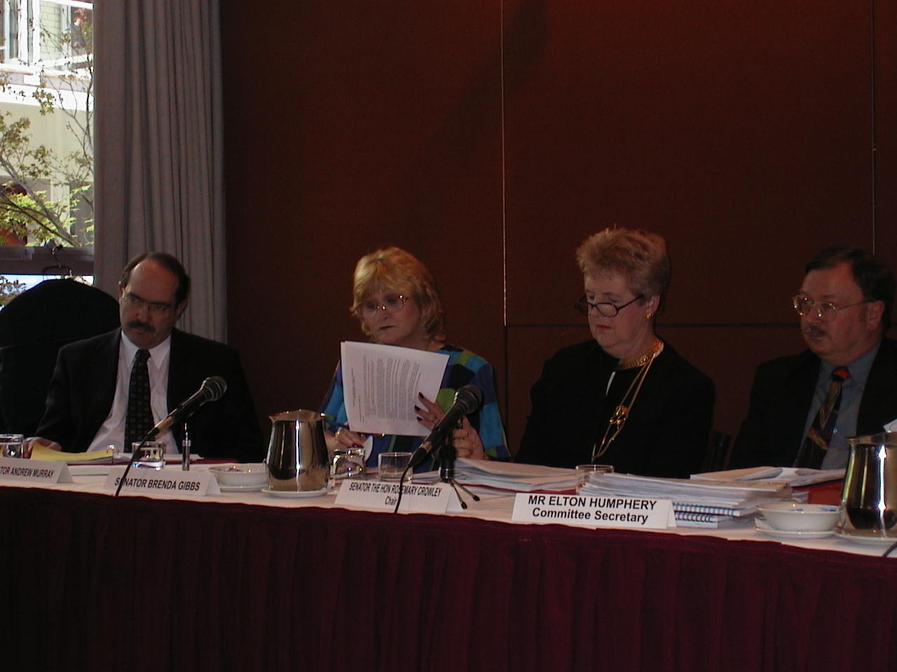 \x3cp\x3eCommunity Affairs References Committee hearing, 15 March 2001.\x3c/p\x3e